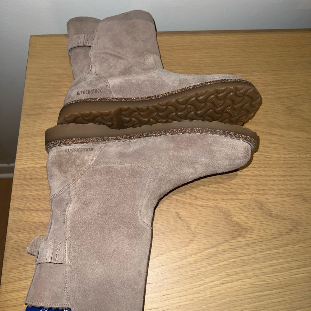 Birkenstock Uppsala Shearling Suede Grey Taupe Size 40  Regular/Wide women - Picture 7 of 8